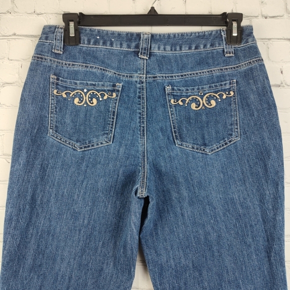 Christopher & Banks Petite Jeans Size 8P Embroidered Embellished Pocket - Picture 3 of 9